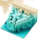 3D Paper Creative Carving for Ancient Civilization Greece Acropolis Athens