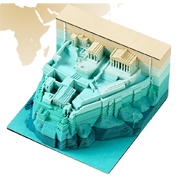 3D Paper Creative Carving for Ancient Civilization Greece Acropolis Athens